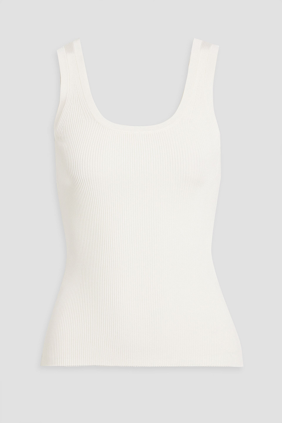 Zimmermann Round-neck Ribbed-knit Tank Top In White