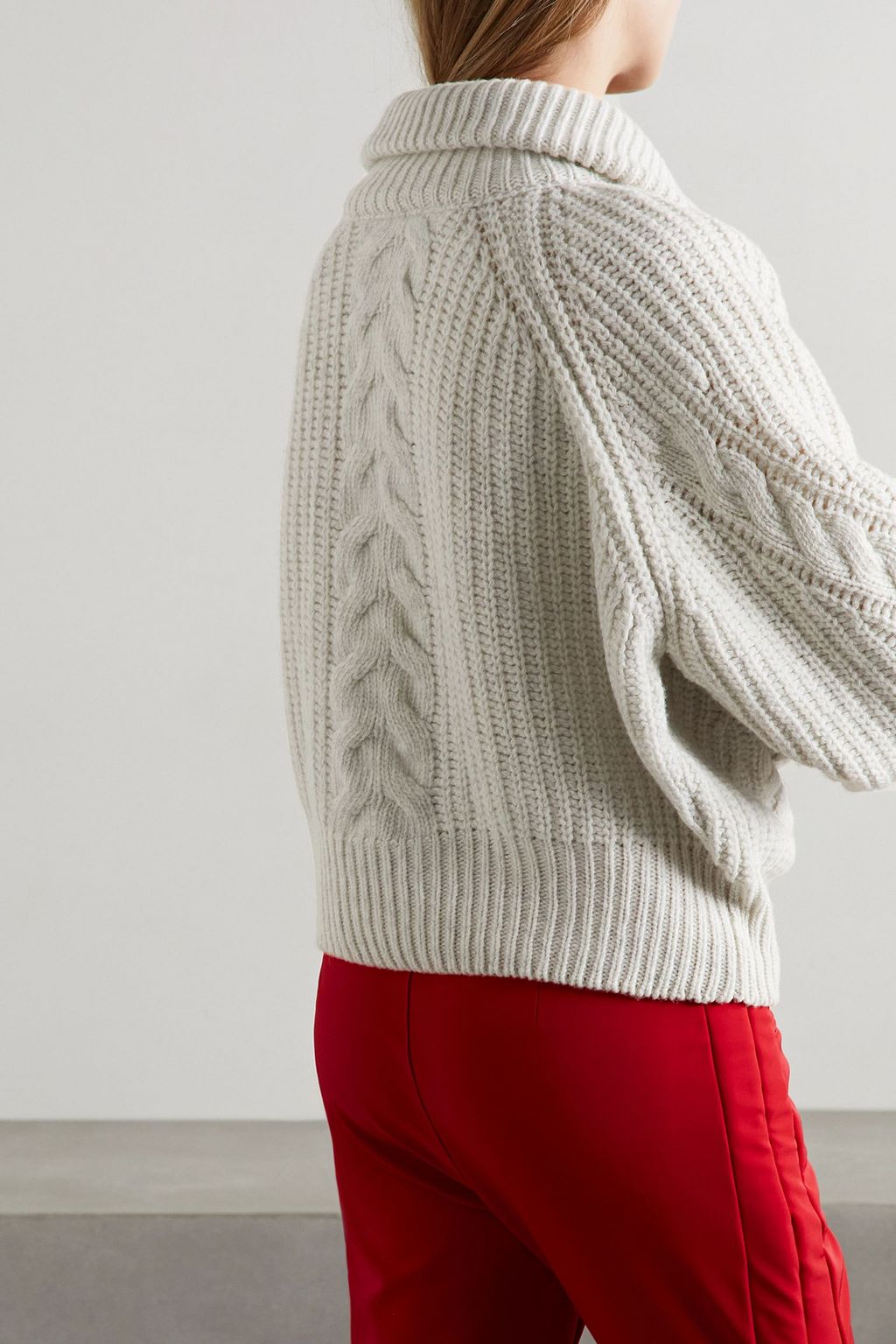 CORDOVA Molina cable-knit merino wool half-zip sweater