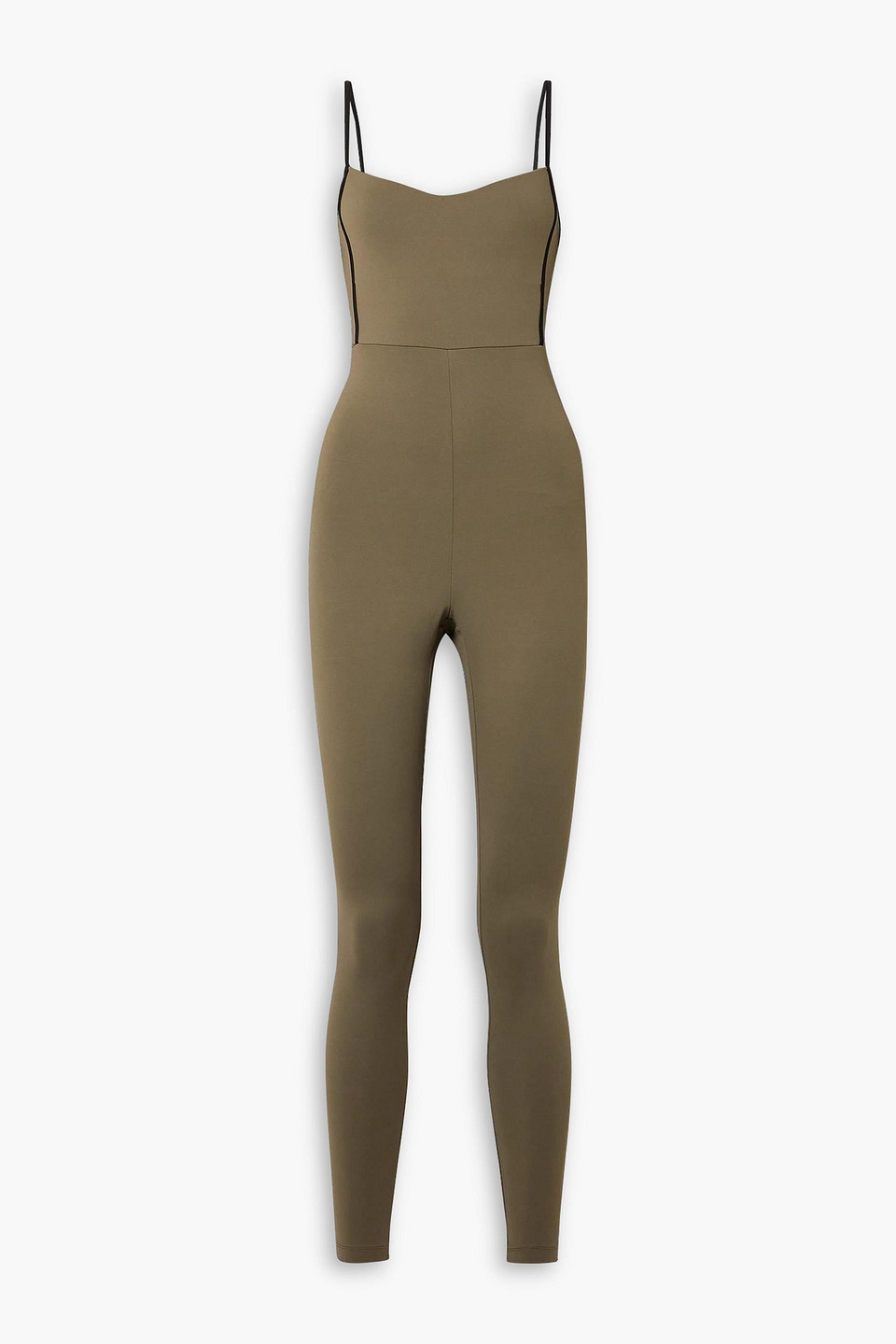 ernest leoty - adeline two-tone stretch jumpsuit - green - xl