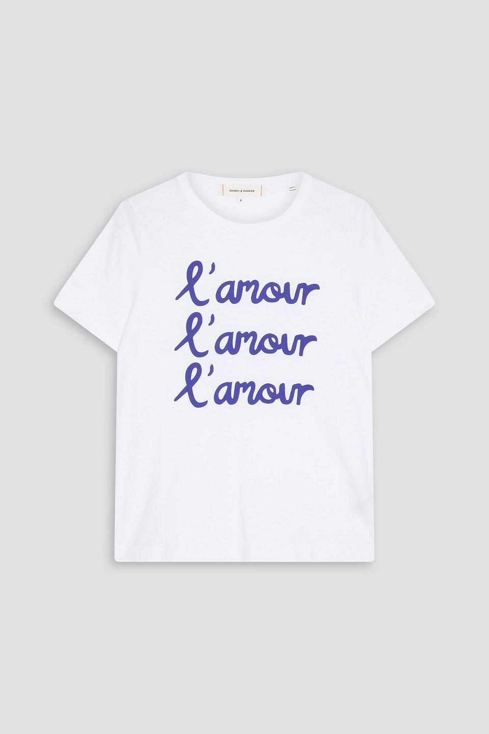 Chinti & Parker T-shirt Aus Baumwoll-jersey Mit Print In Weiss