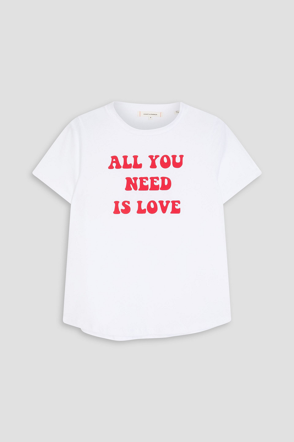 Chinti & Parker T-shirt Aus Baumwoll-jersey Mit Print In Weiss