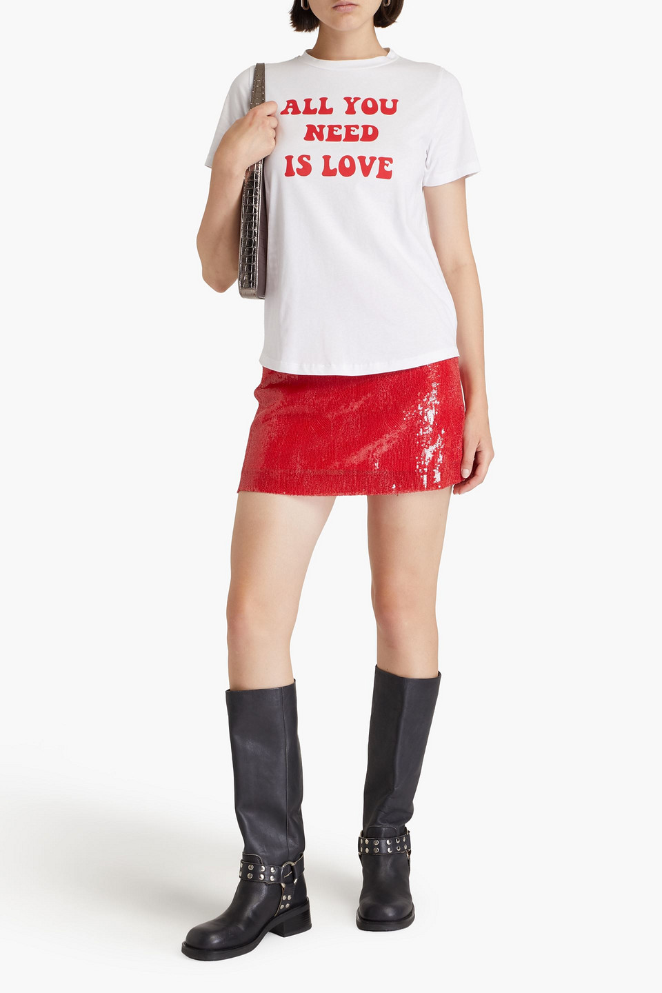 Shop Chinti & Parker Printed Cotton-jersey T-shirt In Weiss