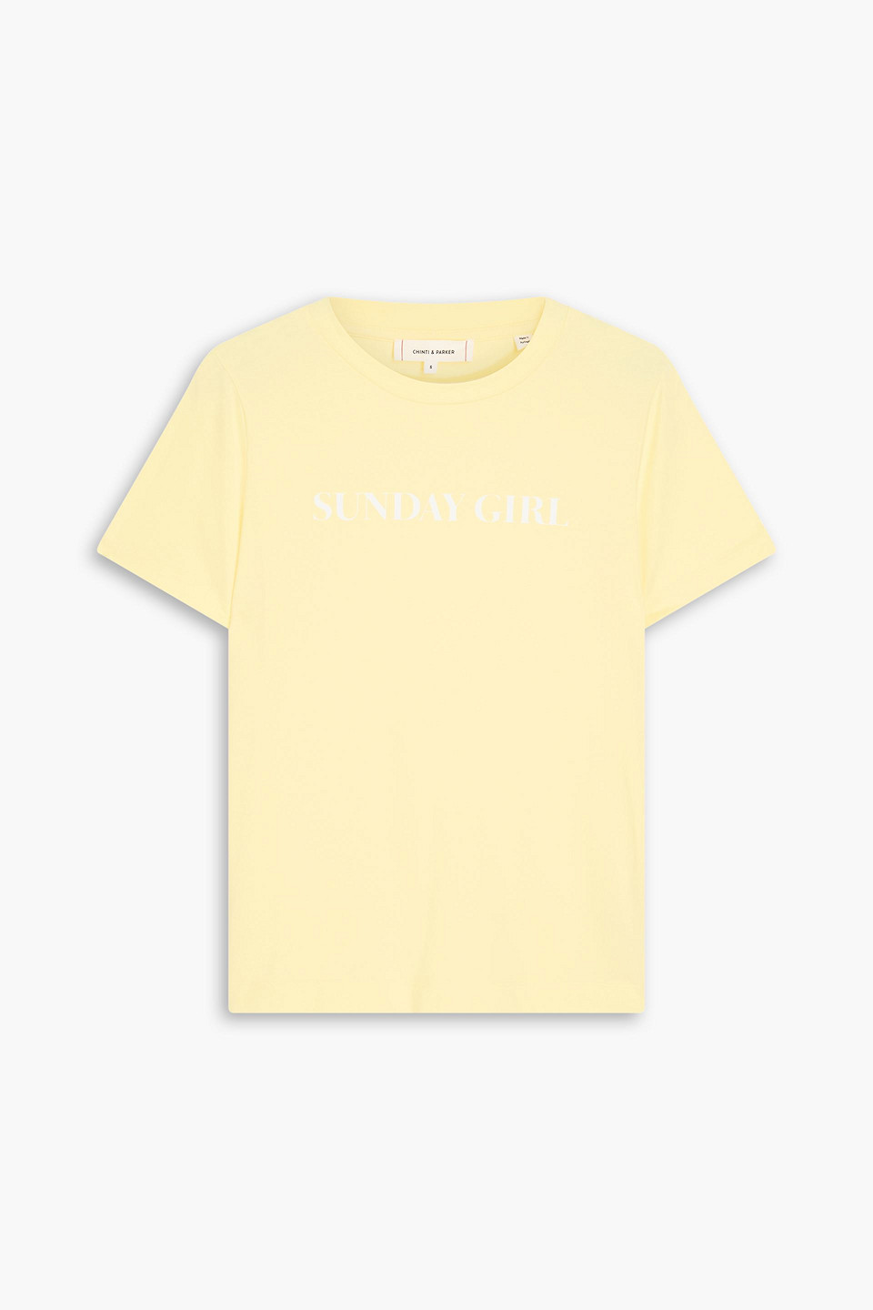 Chinti & Parker T-shirt Aus Baumwoll-jersey Mit Print In Pastellgelb