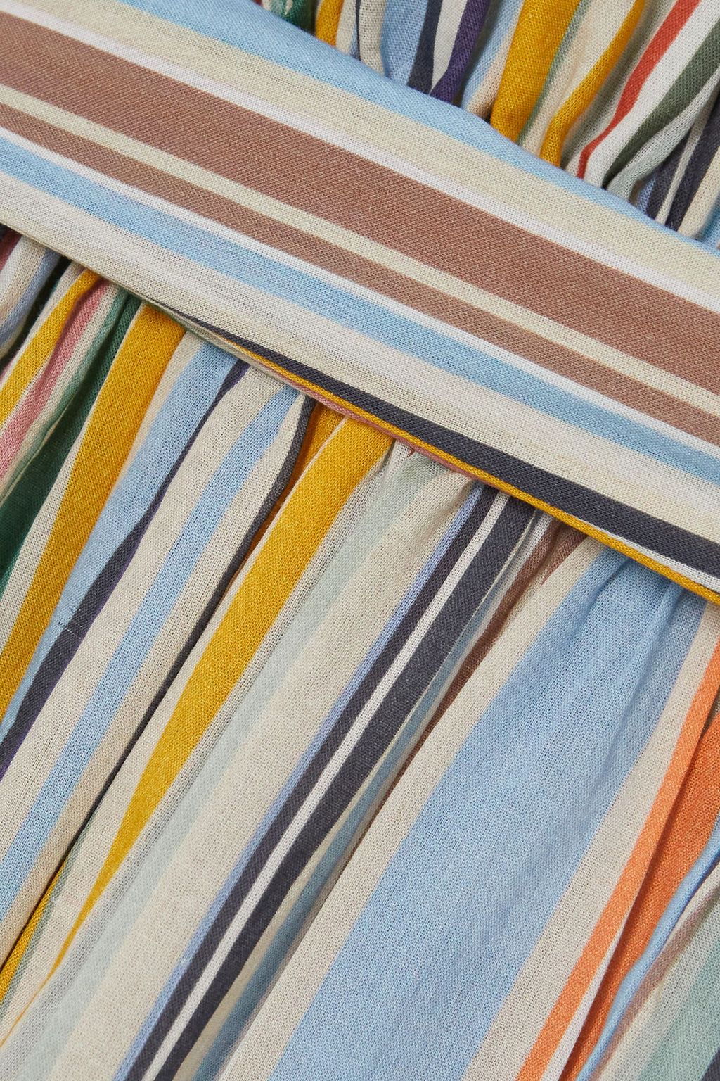 HANNAH Chloe striped cotton-voile maxi dress