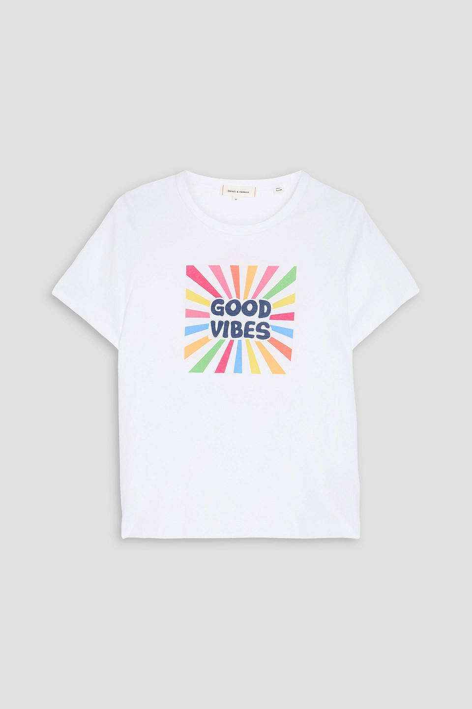 Chinti & Parker T-shirt Aus Baumwoll-jersey Mit Print In Weiss