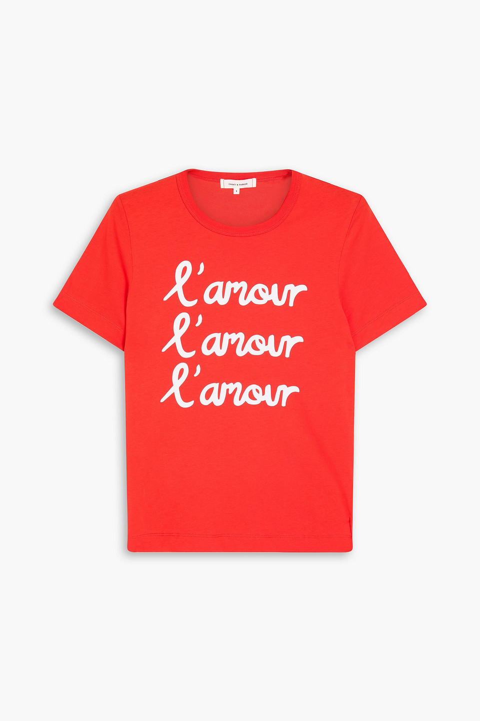 Chinti & Parker T-shirt Aus Baumwoll-jersey Mit Print In Rot