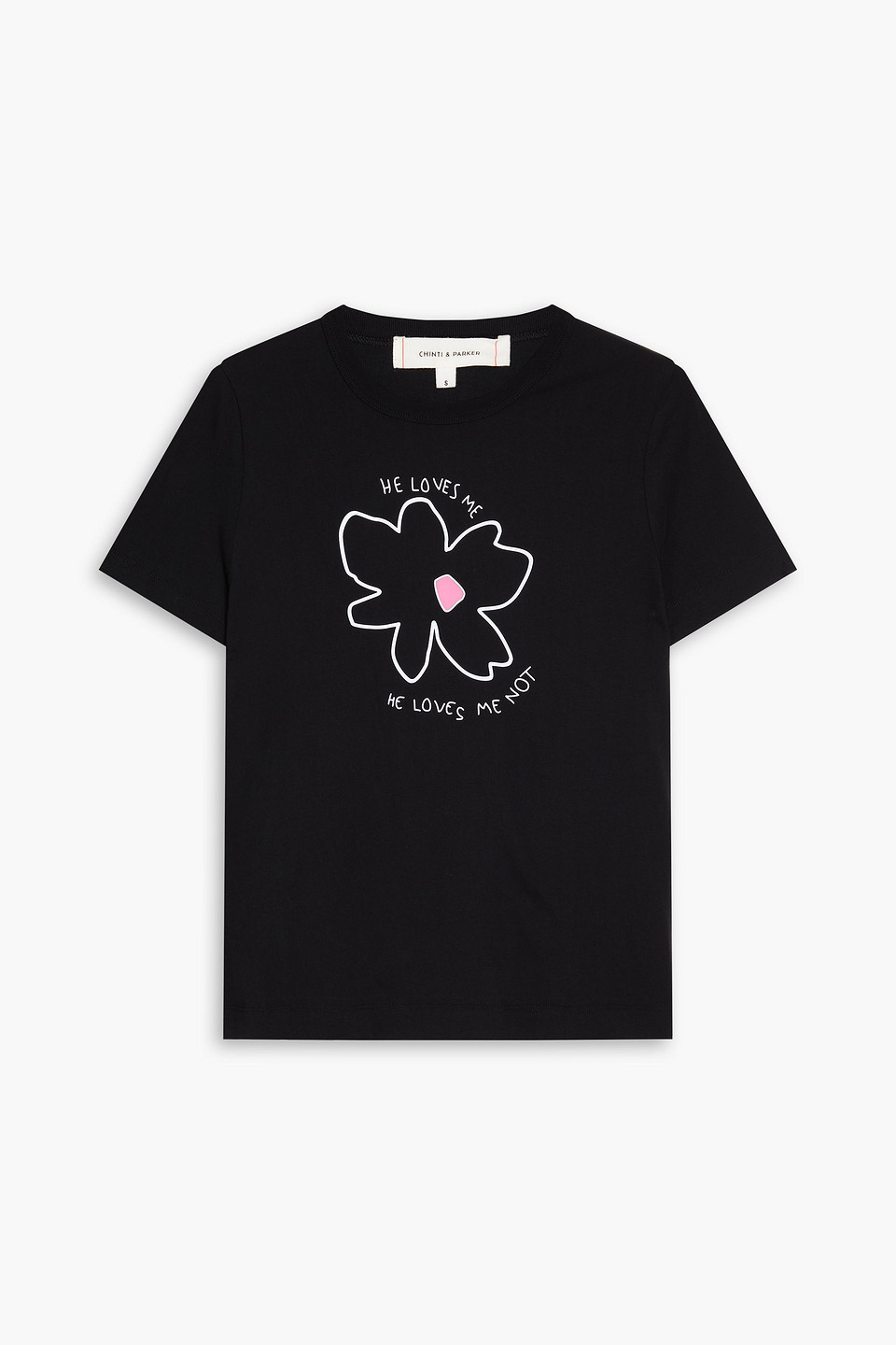Chinti & Parker T-shirt Aus Baumwoll-jersey Mit Print In Schwarz