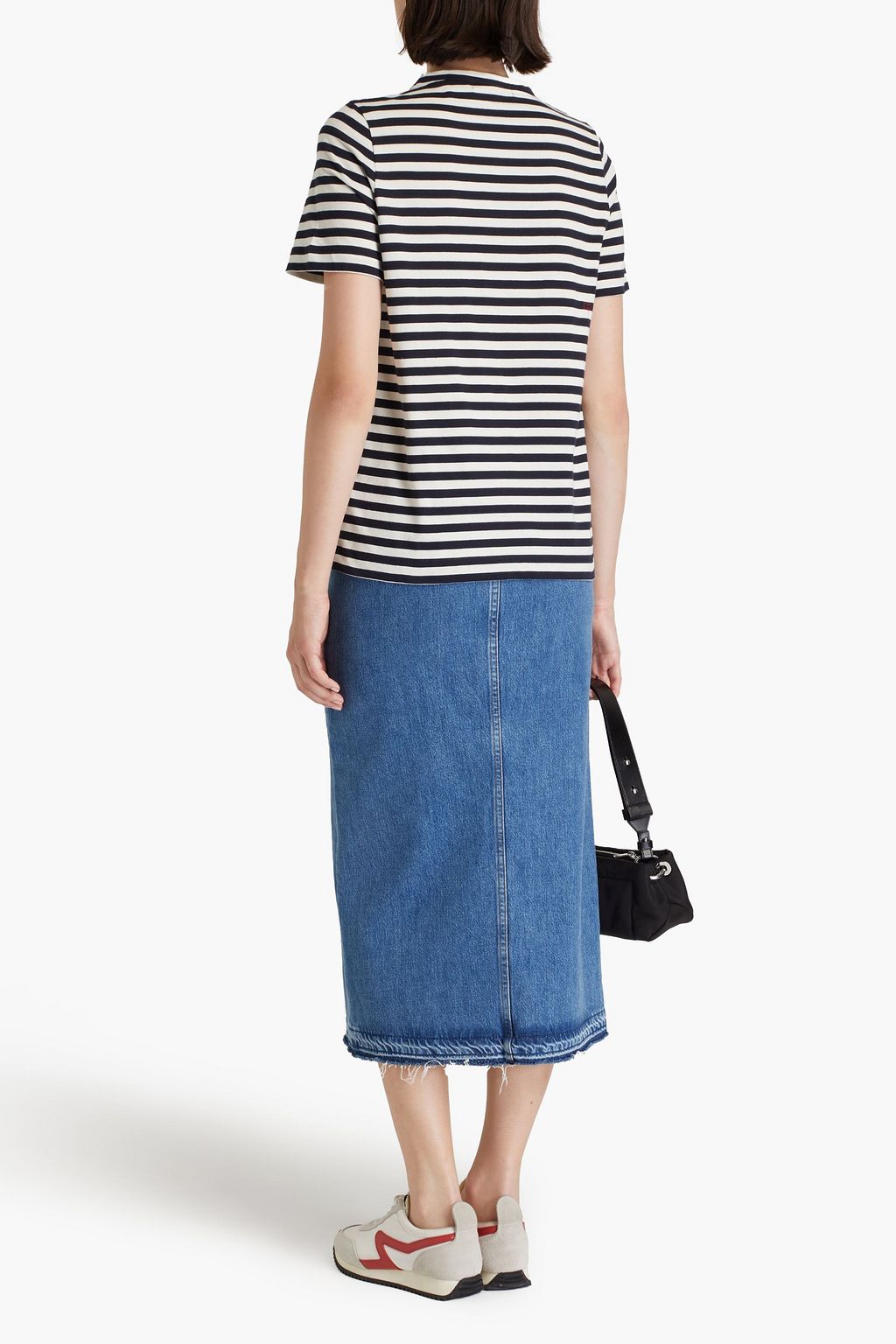 CHINTI & PARKER Printed striped organic cotton-jersey T-shirt