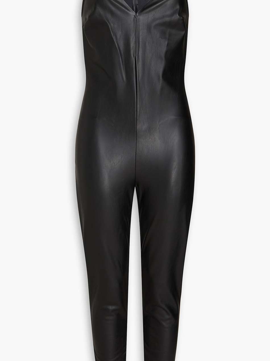 + n°21 heather vegan leather jumpsuit
