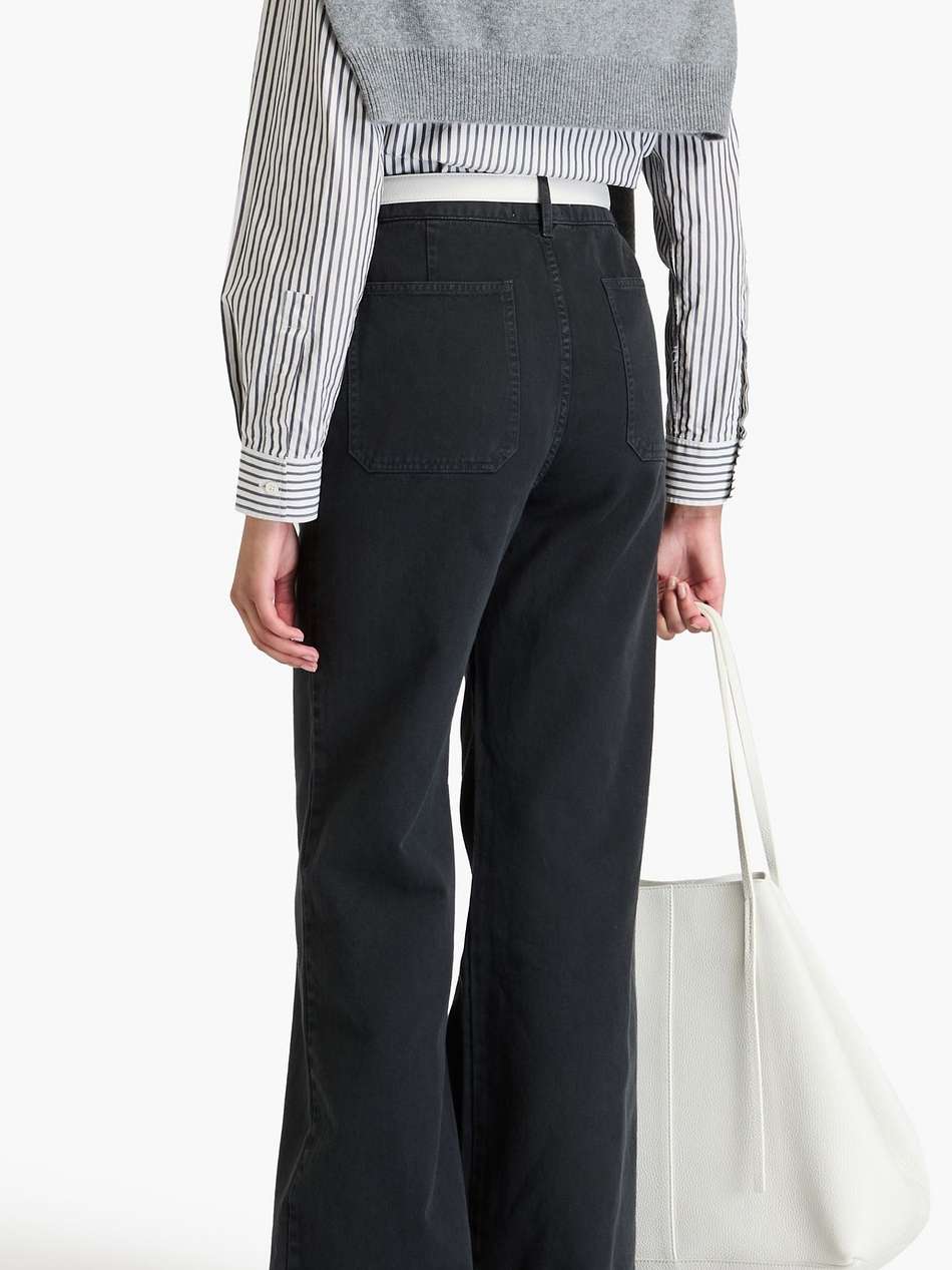 quentin cotton-twill wide-leg pants