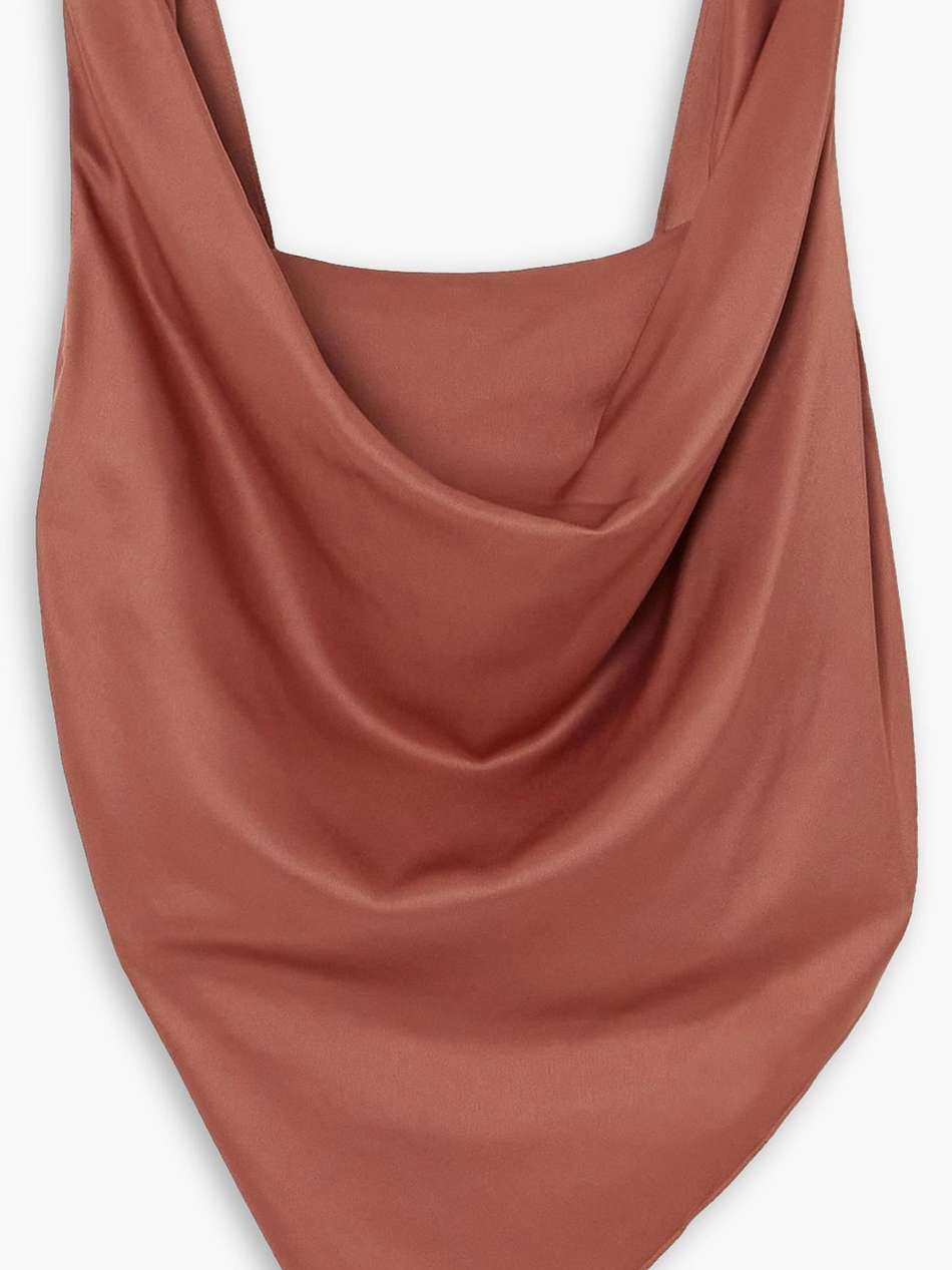 petra draped satin tank