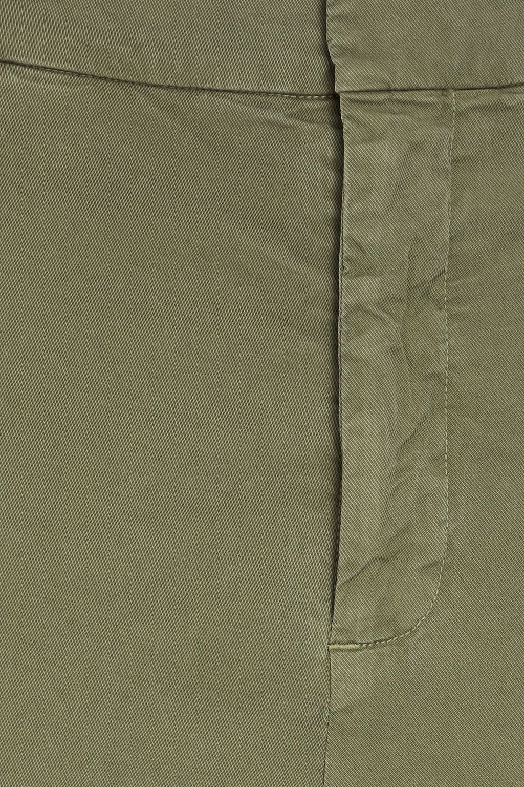 NILI LOTAN Paris cropped stretch-cotton twill tapered pants