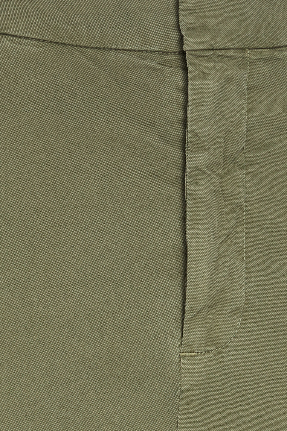 Nili Lotan Paris Cropped Stretch-cotton Twill Tapered Pants In Army Green