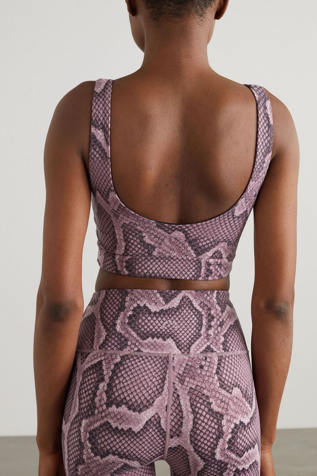 VARLEY Let's Go Elsie snake-print stretch sports bra