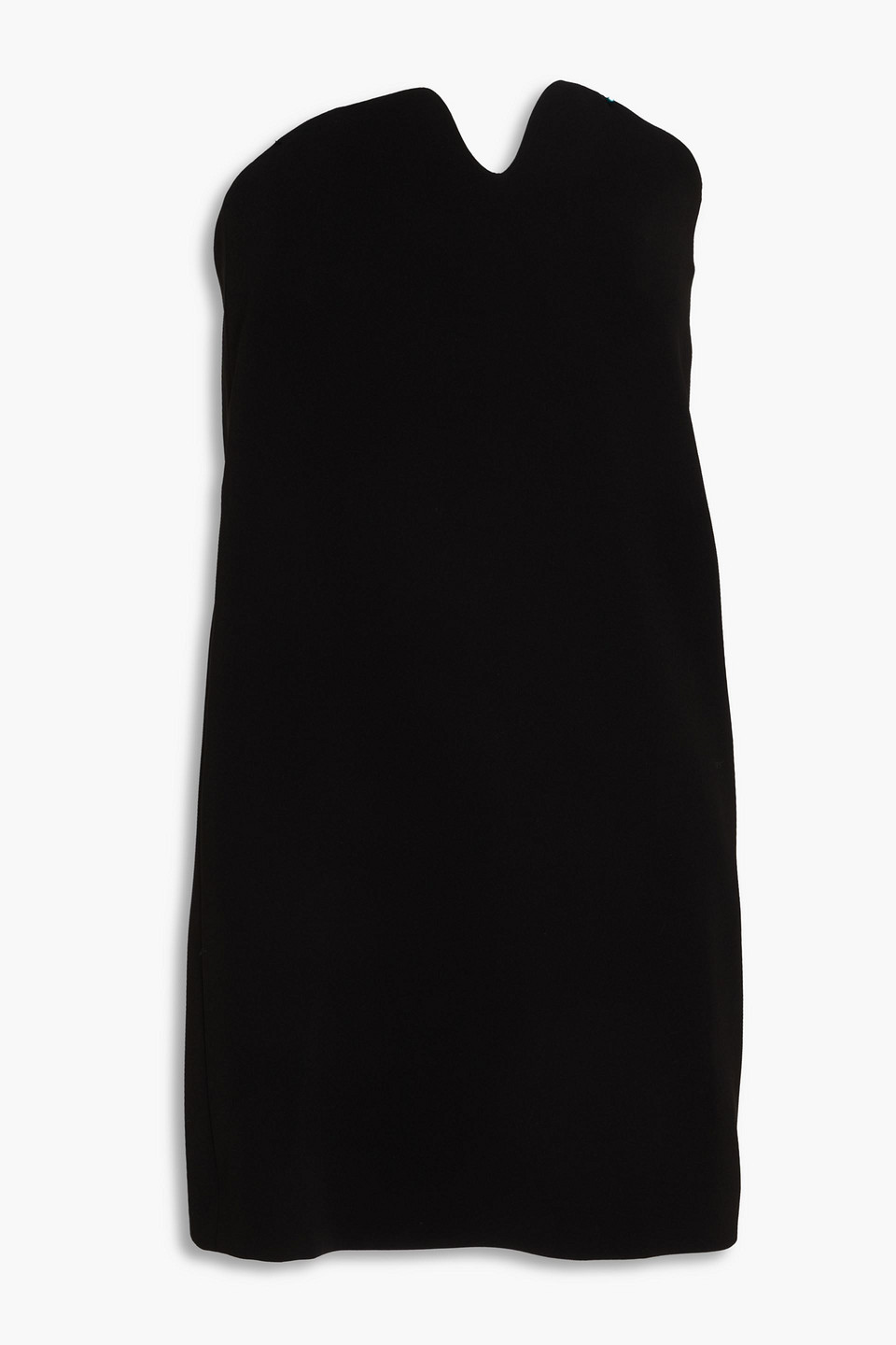 Tibi Strapless Crepe Mini Dress In Black