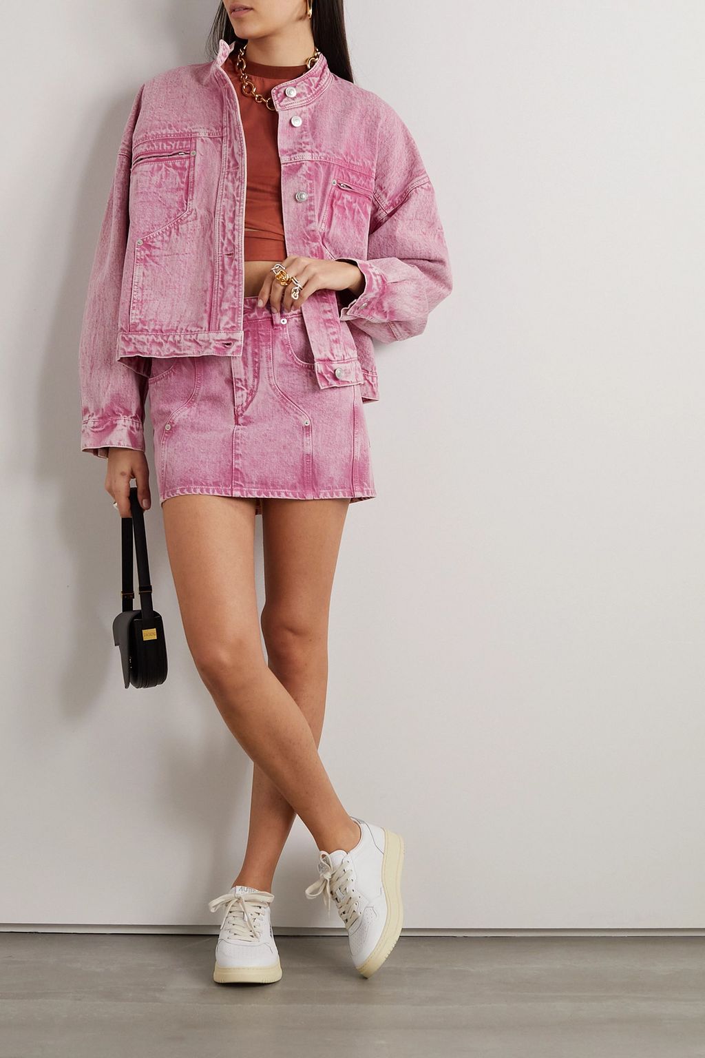 MARANT ÉTOILE 베스나 블리치 데님 미니 스커트