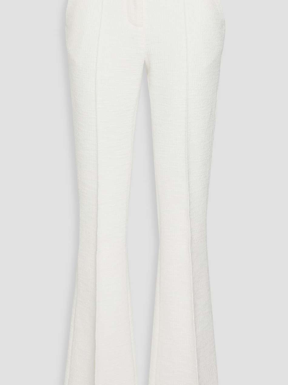 claire bouclé-tweed flared pants