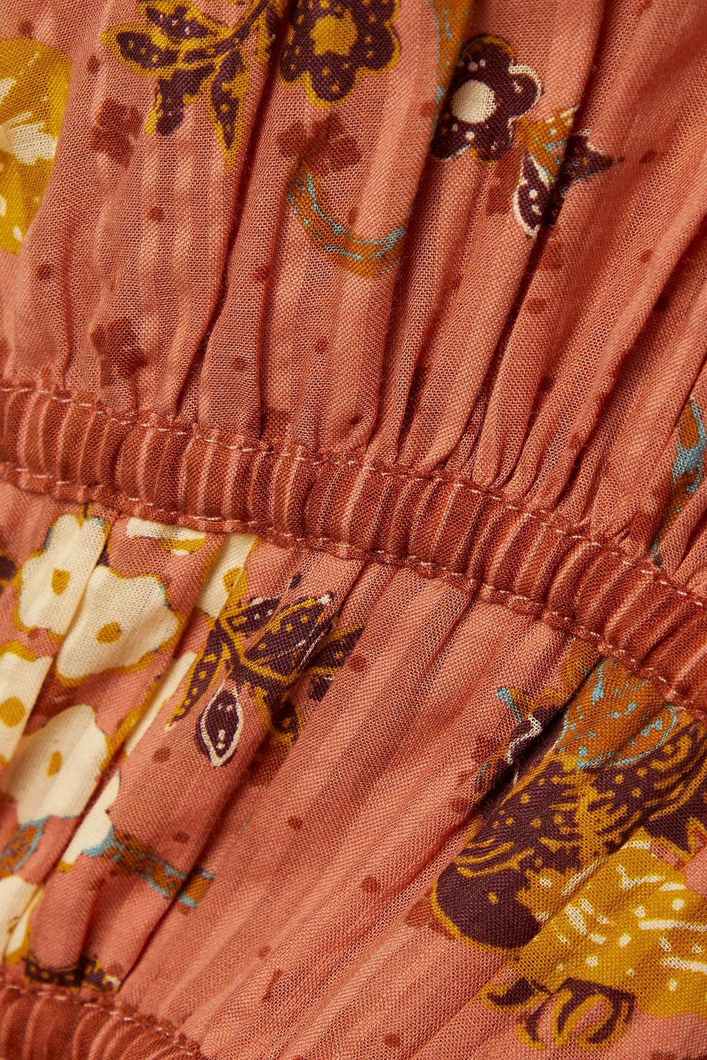 ULLA JOHNSON فستان Marni قصير من مزيج القطن بطبعات بقصّة متدرجة ومزمومة