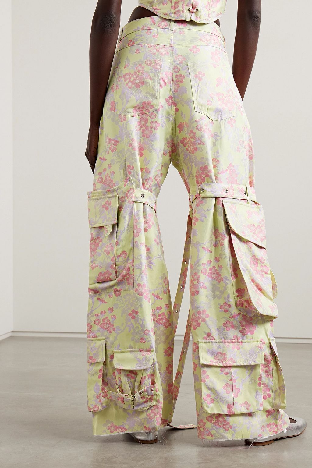 MARQUES' ALMEIDA Brocade wide-leg cargo pants