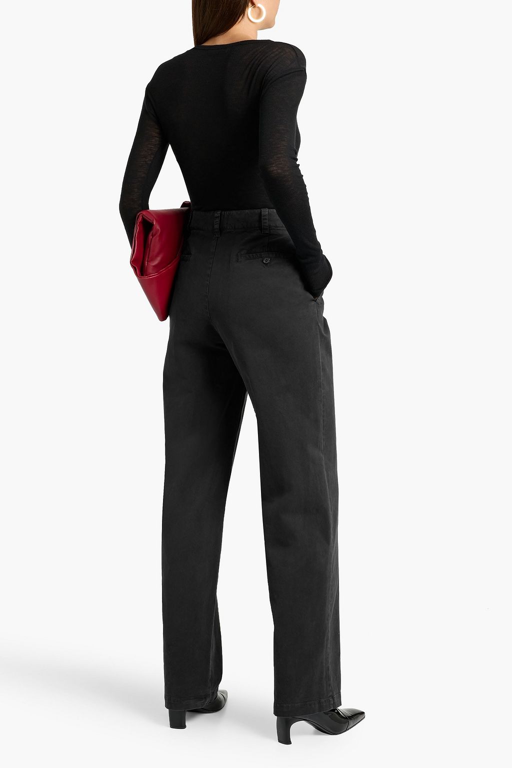 NILI LOTAN Eliot cotton-blend twill straight-leg pants