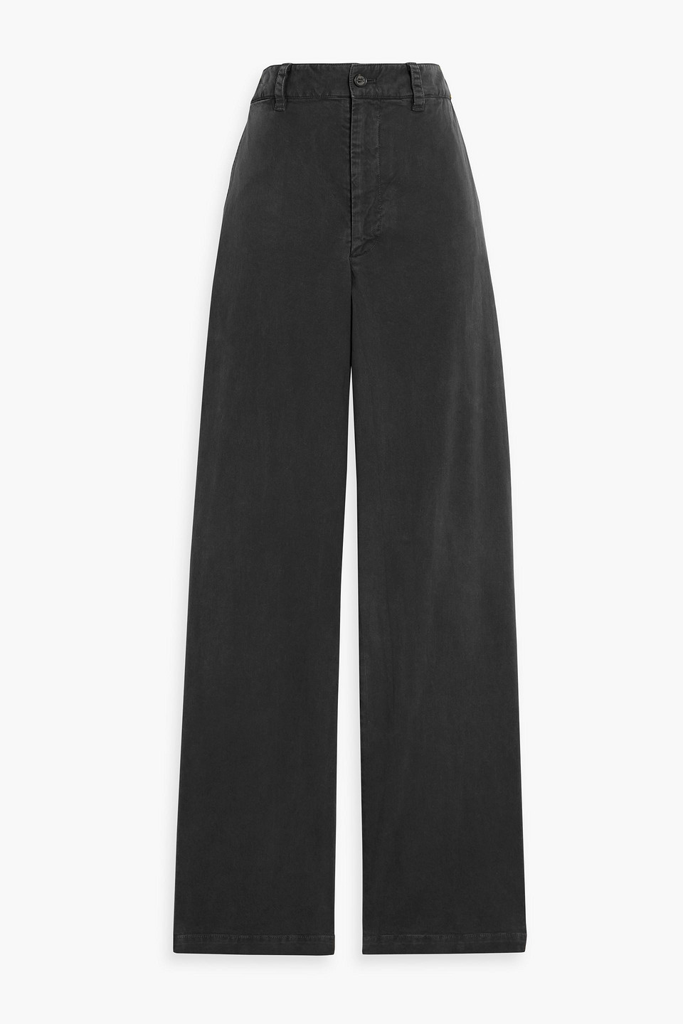 Nili Lotan Elliot Stretch-cotton Twill Straight-leg Pants In Black