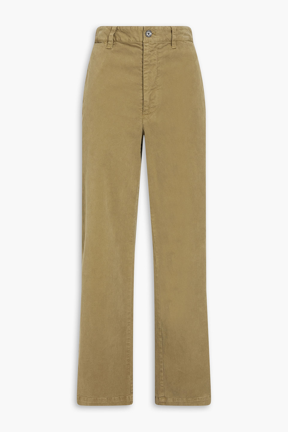 nili lotan - elliot stretch-cotton twill straight-leg pants - green - us 00