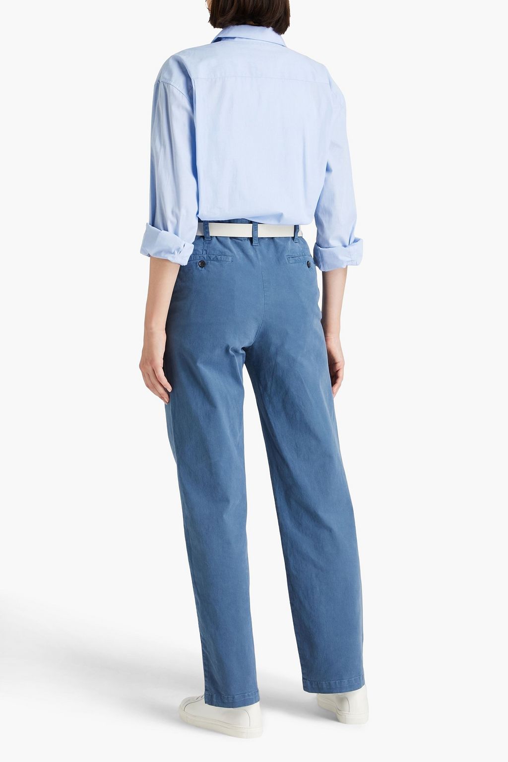 NILI LOTAN Yorke cotton-chambray shirt
