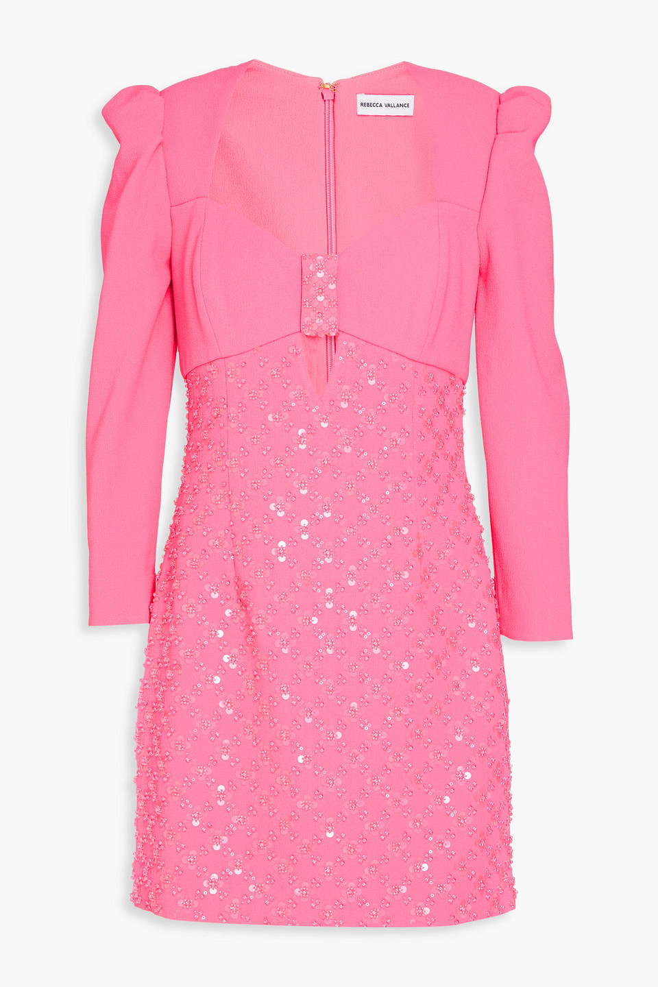 Marie cutout embellished cady mini dress