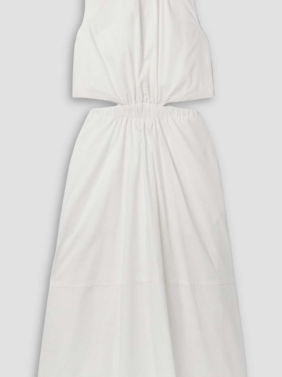 cutout cotton-poplin midi dress