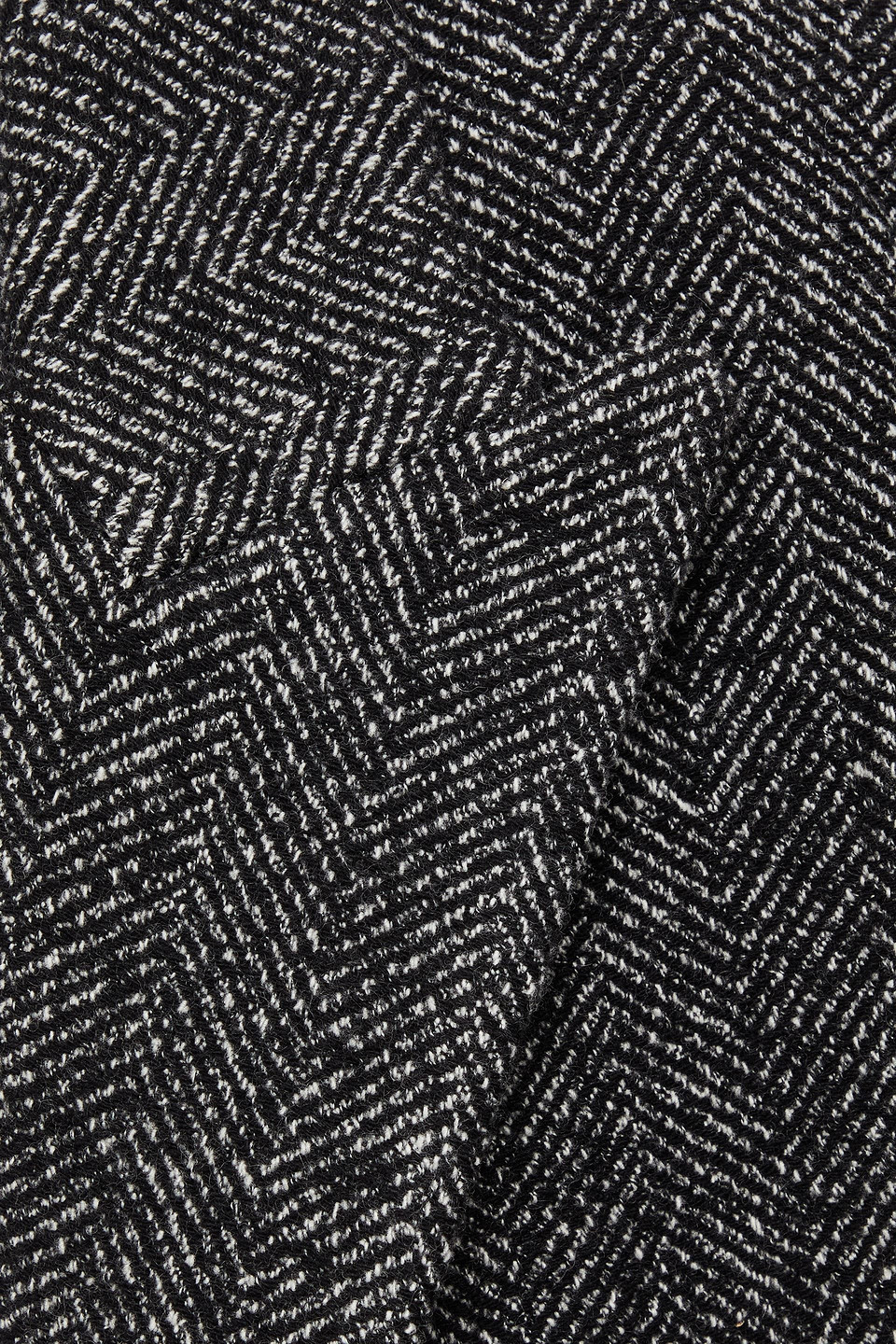 Nili Lotan Herringbone Wool Coat In Black