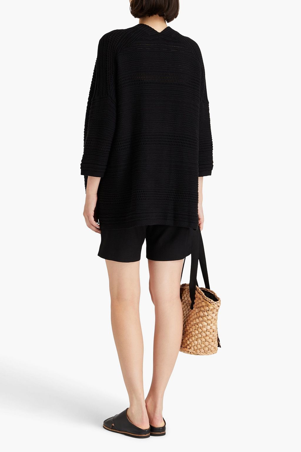 COTTON BY AUTUMN CASHMERE كارديغان من القطن بحبكة بوانتيل