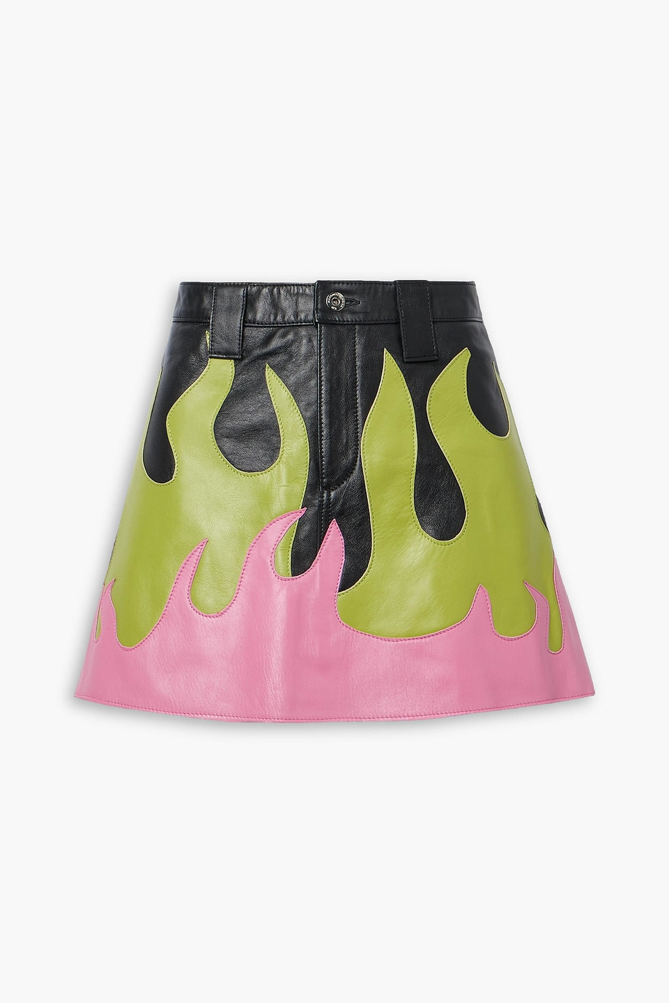 Marques' Almeida Paneled leather mini skirt