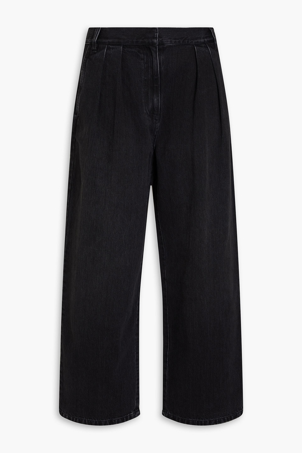Tibi Low-rise Wide-leg Jeans In Black