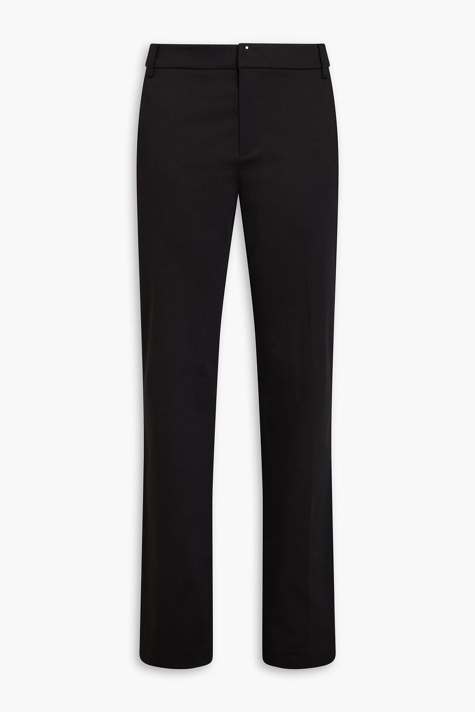 Tibi Stretch-cotton Straight-leg Trousers In Black