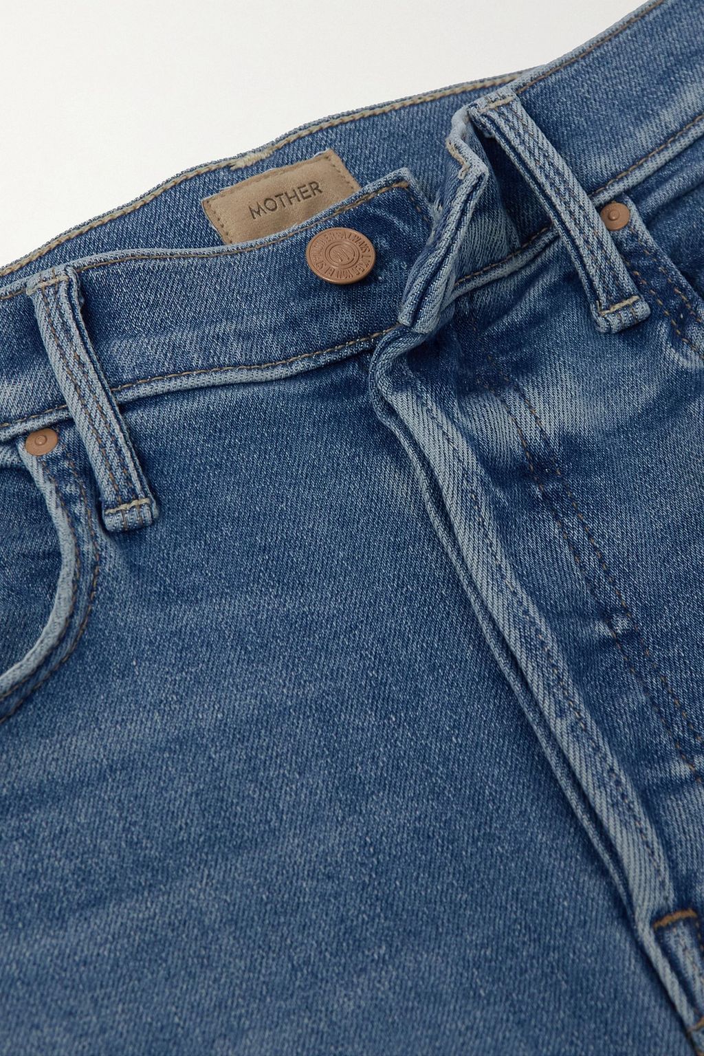MOTHER The Tripper Ankle Fray high-rise straight-leg jeans