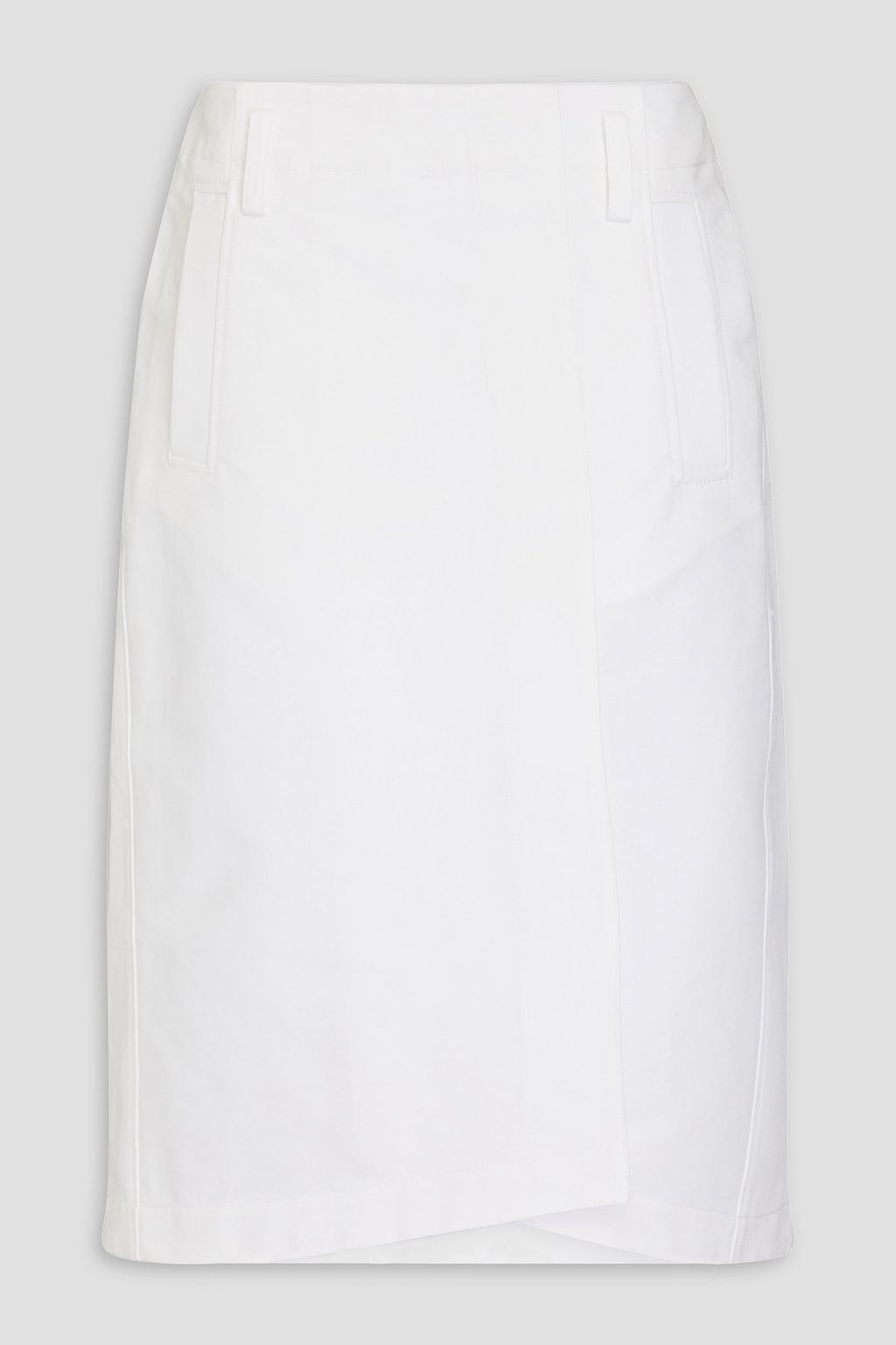Tibi Wrap effect Cotton Skirt Women White Skirts US 2
