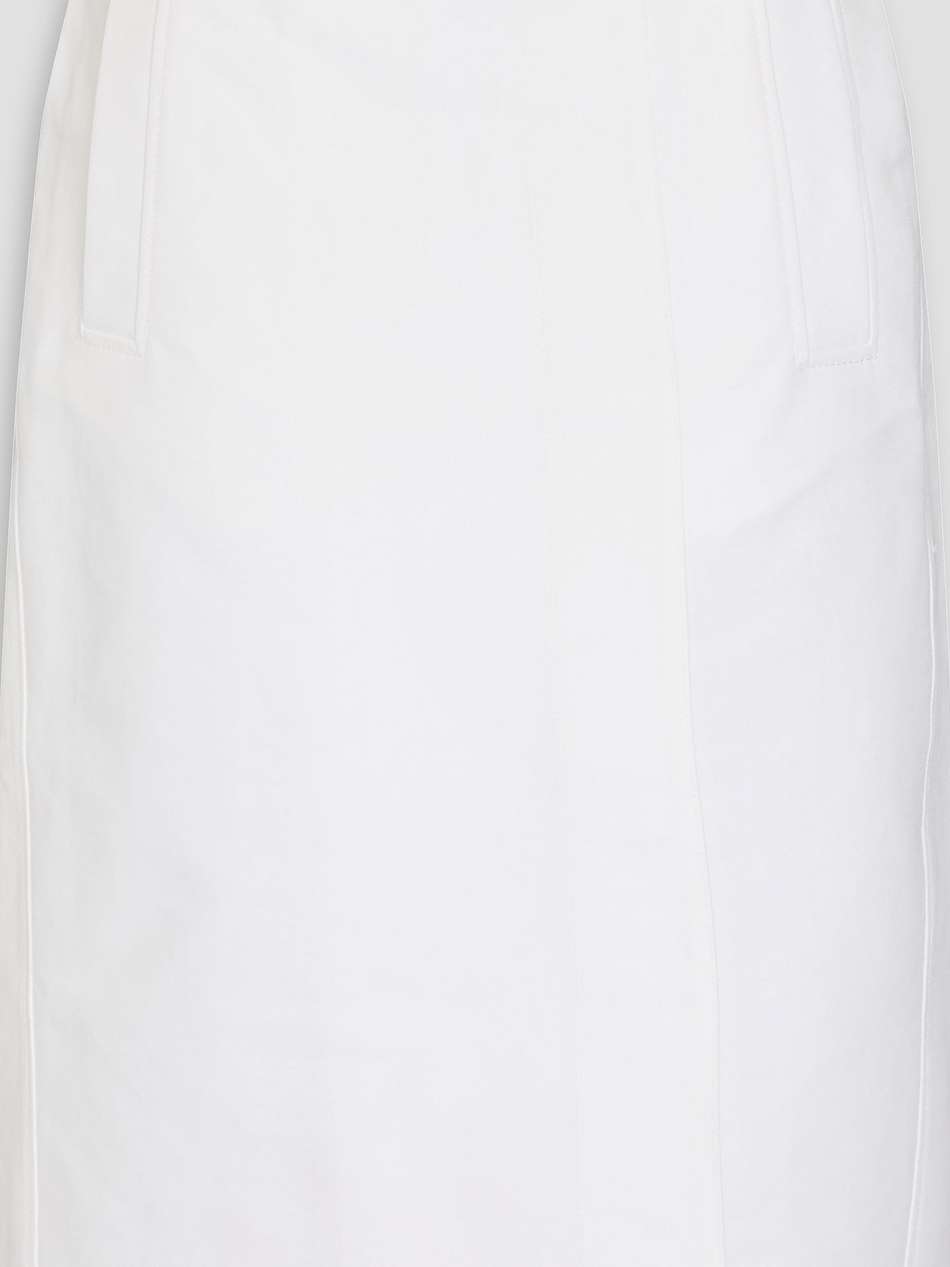 wrap-effect cotton skirt