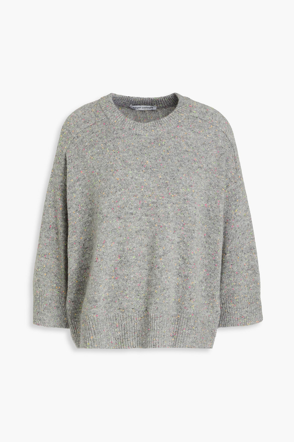 Autumn Cashmere Donegal Cashmere Sweater In Gray