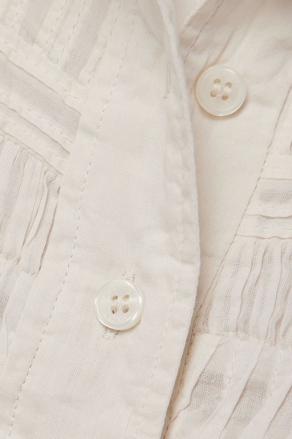 MARANT ÉTOILE Leaza pintucked cotton-voile blouse
