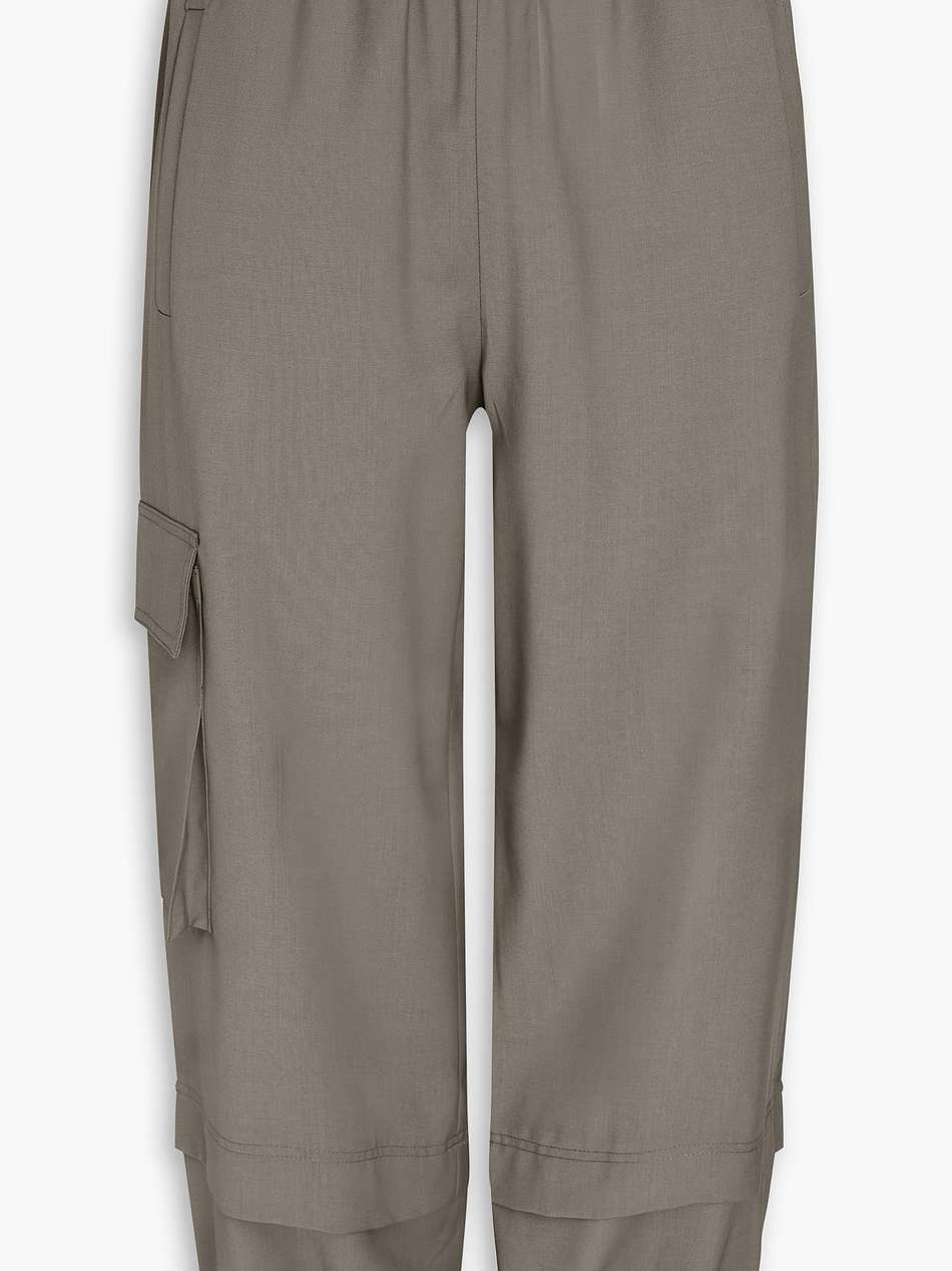 cropped woven track pants