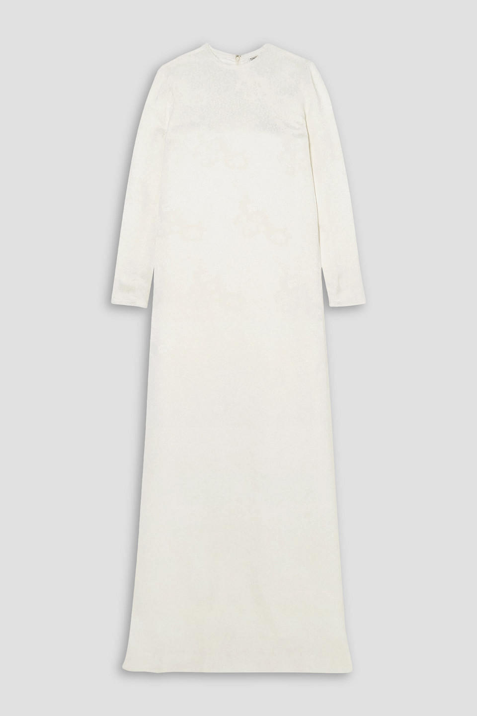 Totême Frayed Jacquard Maxi Dress In Cream