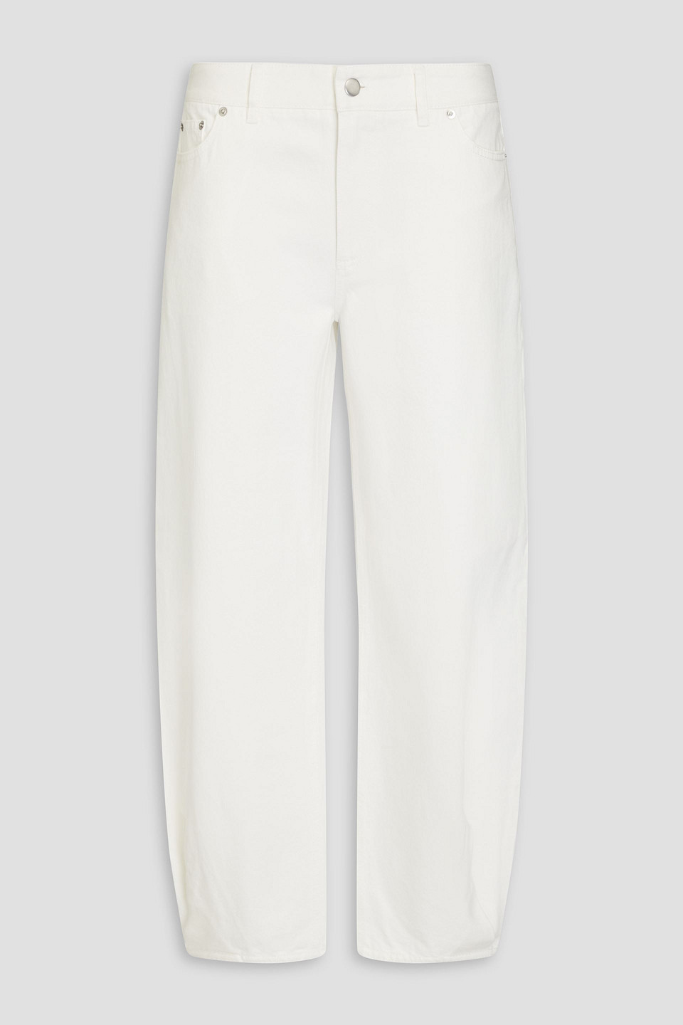 Tibi High-rise Tapered Jeans In White