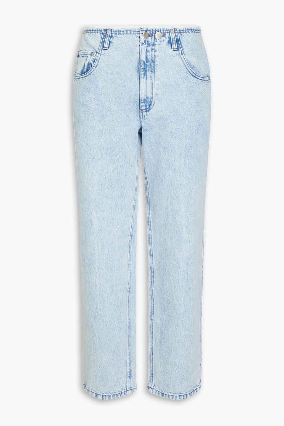 Tibi High-rise Straight-leg Jeans In Light Denim