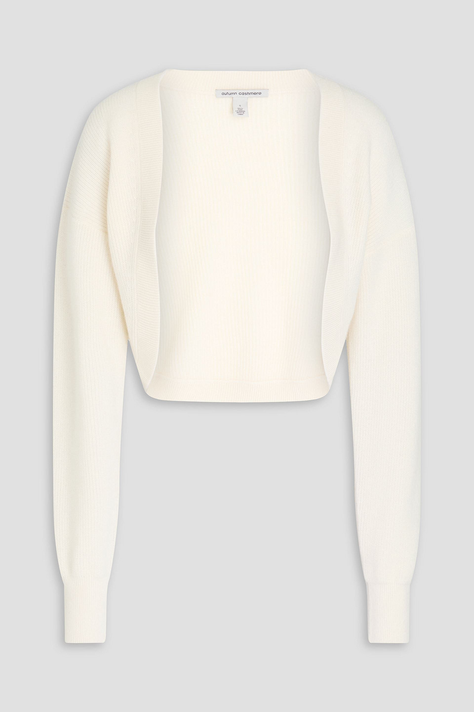 Autumn Cashmere Shaker Cashmere Shrug In Cream