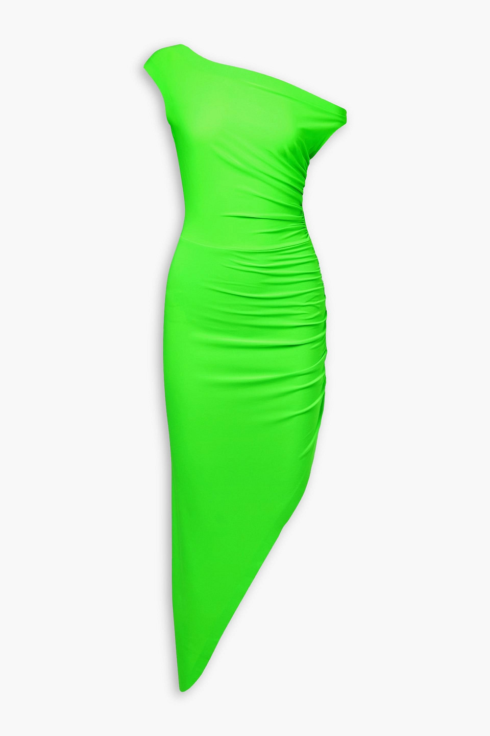 bright green bodycon dress Green Bodycon Dress One Shoulder Maxi