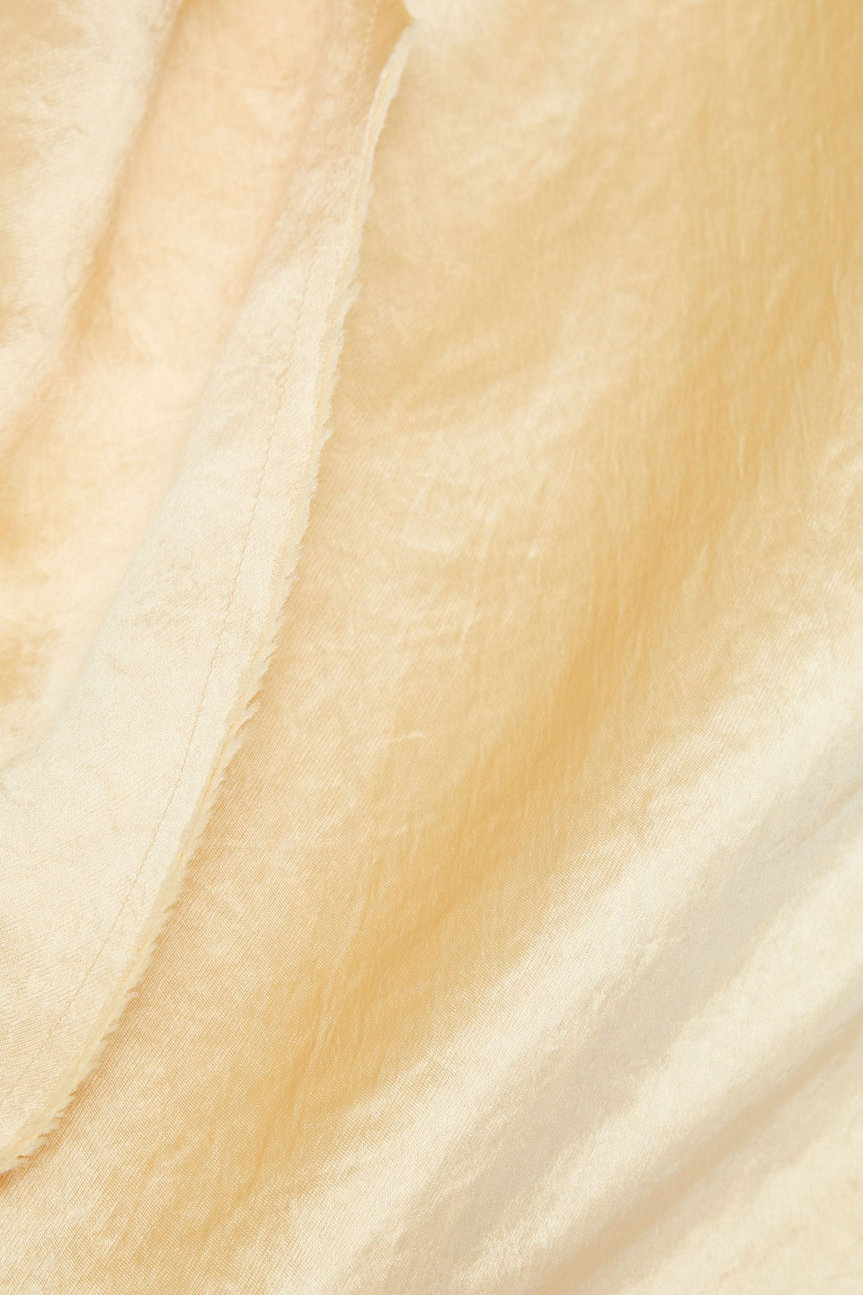 Tibi Draped Satin-crepe Top In Yellow
