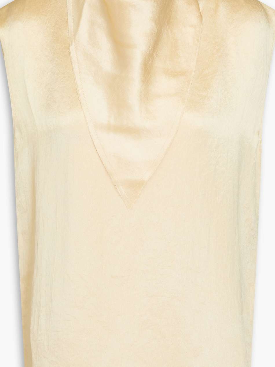 draped satin-crepe top