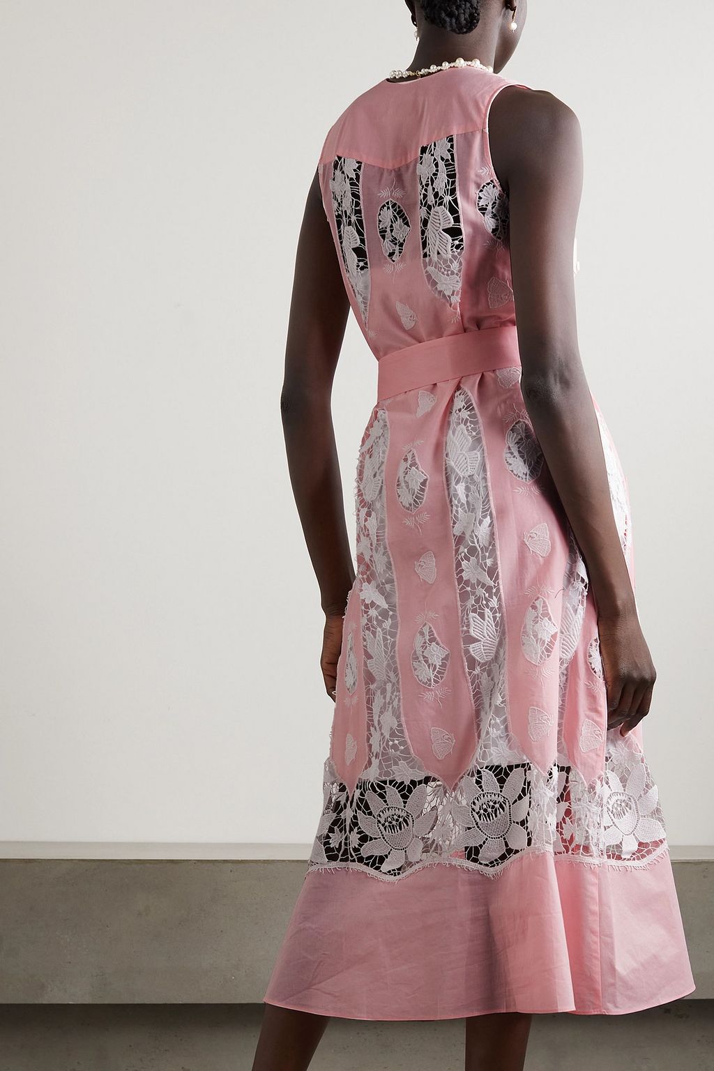 MIGUELINA Alexia Midi-Hemdblusenkleid aus Baumwolle mit Stickereien