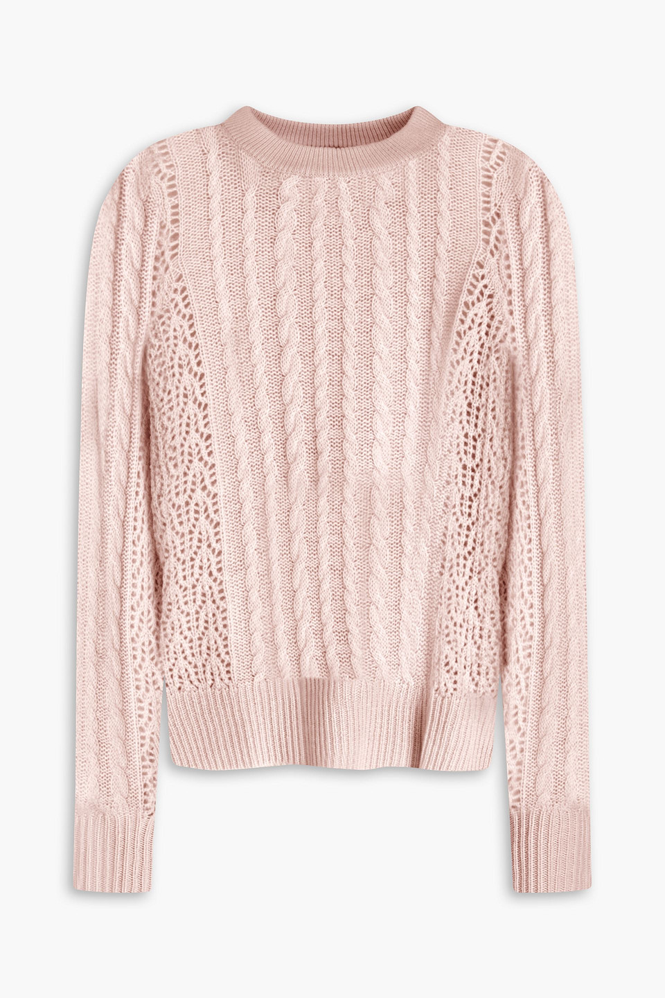 Autumn Cashmere Cable And Pointelle-knit Cashmere Sweater In