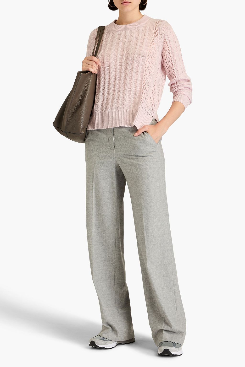 AUTUMN CASHMERE 케이블 니트 캐시미어 스웨터